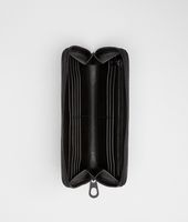 Bottega Veneta® NERO PERFORATED LIGHT CALF MIRROR ZIP AROUND WALLET Bottega Veneta® NERO PERFORATED LIGHT CALF MIRROR ZIP AROUND WALLET