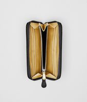 Bottega Veneta® NERO ORO INTRECCIATO AYERS ZIP AROUND WALLET Bottega Veneta® NERO ORO INTRECCIATO AYERS ZIP AROUND WALLET