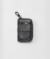 Bottega Veneta® NERO PERFORATED LIGHT CALF MIRROR COIN PURSE Bottega Veneta® NERO PERFORATED LIGHT CALF MIRROR COIN PURSE