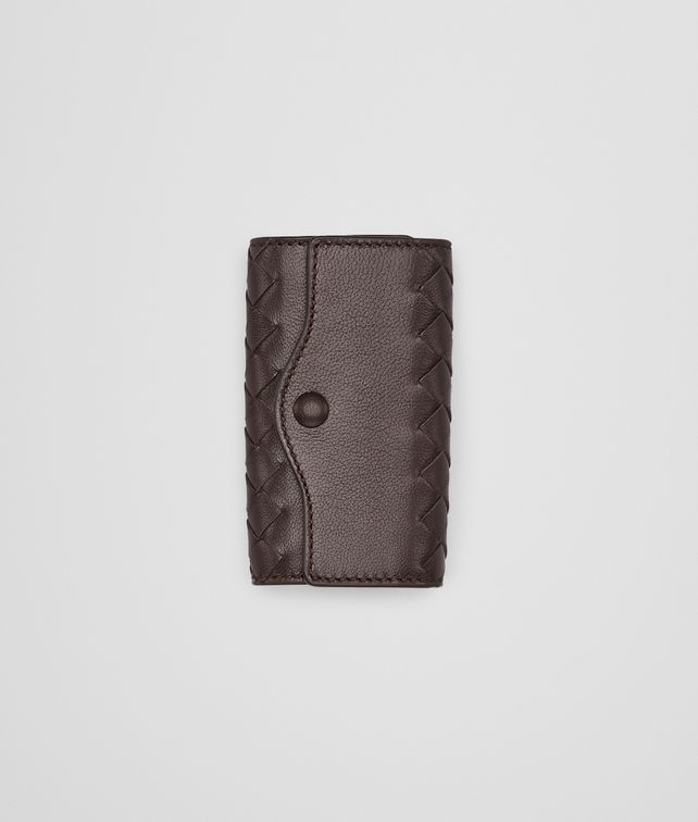 BOTTEGA VENETA Ebano Intrecciato Nappa Key Case Keyring or Bracelets E fp