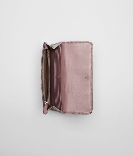 BOTTEGA VENETA - NEW MAUVE HARDWICKII BORDER CONTINENTAL WALLET