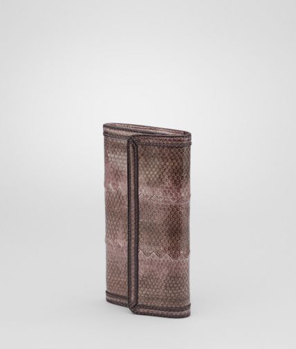 BOTTEGA VENETA - NEW MAUVE HARDWICKII BORDER CONTINENTAL WALLET