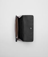 Bottega Veneta® MEDIUM GREY HARDWICKII BORDER Continental Wallet Bottega Veneta® MEDIUM GREY HARDWICKII BORDER Continental Wallet
