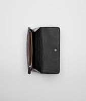 Bottega Veneta® MEDIUM GREY HARDWICKII BORDER Continental Wallet Bottega Veneta® MEDIUM GREY HARDWICKII BORDER Continental Wallet
