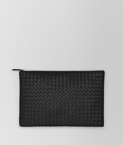 BOTTEGA VENETA - Nero Intrecciato Nappa Document Case