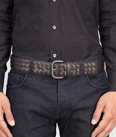 Bottega Veneta® Ebano Intrecciato Vn Belt Bottega Veneta® Ebano Intrecciato Vn Belt
