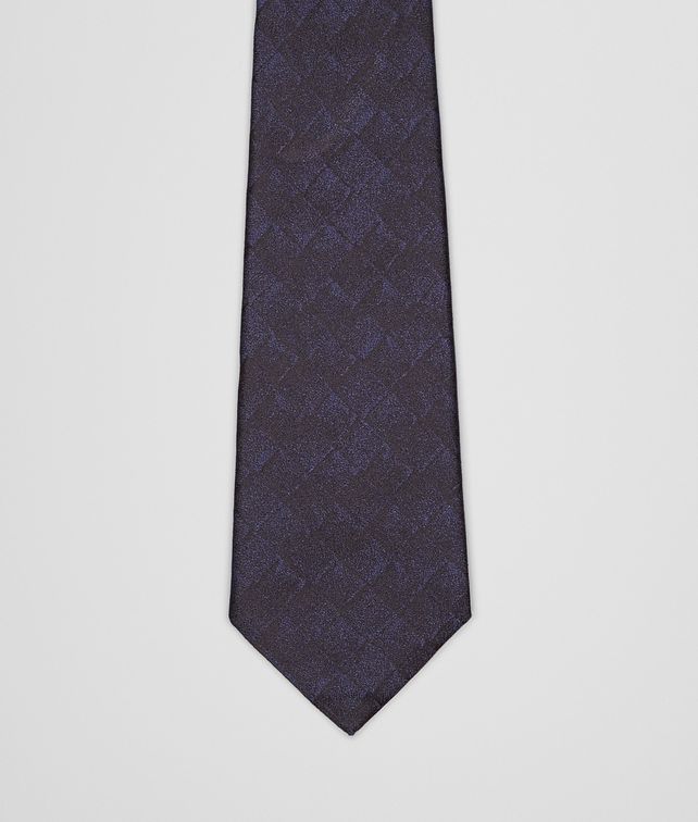 BOTTEGA VENETA TIE IN TOURMALINE NERO SILK Tie or bow tie U fp