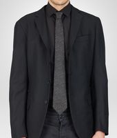 Bottega Veneta® Black Medium Grey Silk Tie Bottega Veneta® Black Medium Grey Silk Tie