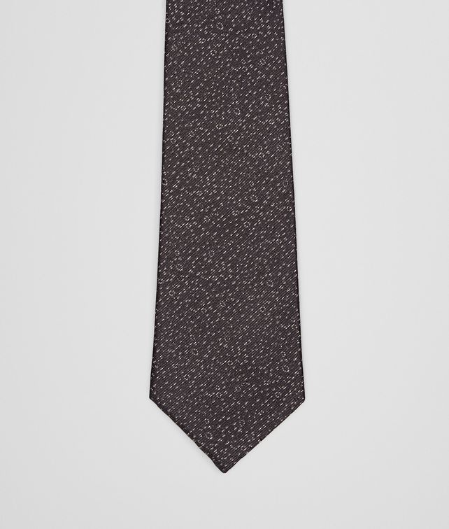 BOTTEGA VENETA TIE IN BLACK MEDIUM GREY SILK Tie or bow tie U fp