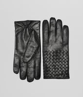 Bottega Veneta® Nero Intrecciato Soft Nappa Gloves Bottega Veneta® Nero Intrecciato Soft Nappa Gloves