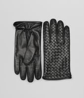 Bottega Veneta® Nero Intrecciato Soft Nappa Gloves Bottega Veneta® Nero Intrecciato Soft Nappa Gloves