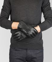 Bottega Veneta® Nero Intrecciato Soft Nappa Gloves Bottega Veneta® Nero Intrecciato Soft Nappa Gloves