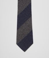 Bottega Veneta® Navy Dark Grey Wool Silk Tie Bottega Veneta® Navy Dark Grey Wool Silk Tie