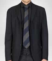 Bottega Veneta® Navy Dark Grey Wool Silk Tie Bottega Veneta® Navy Dark Grey Wool Silk Tie