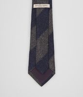 Bottega Veneta® Navy Dark Grey Wool Silk Tie Bottega Veneta® Navy Dark Grey Wool Silk Tie