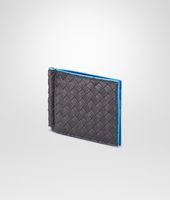 Bottega Veneta® Nero Signal Blue Intrecciato Washed Vintage Wallet Bottega Veneta® Nero Signal Blue Intrecciato Washed Vintage Wallet
