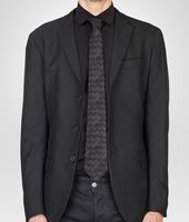 Bottega Veneta® Anthracite Black Silk Tie Bottega Veneta® Anthracite Black Silk Tie