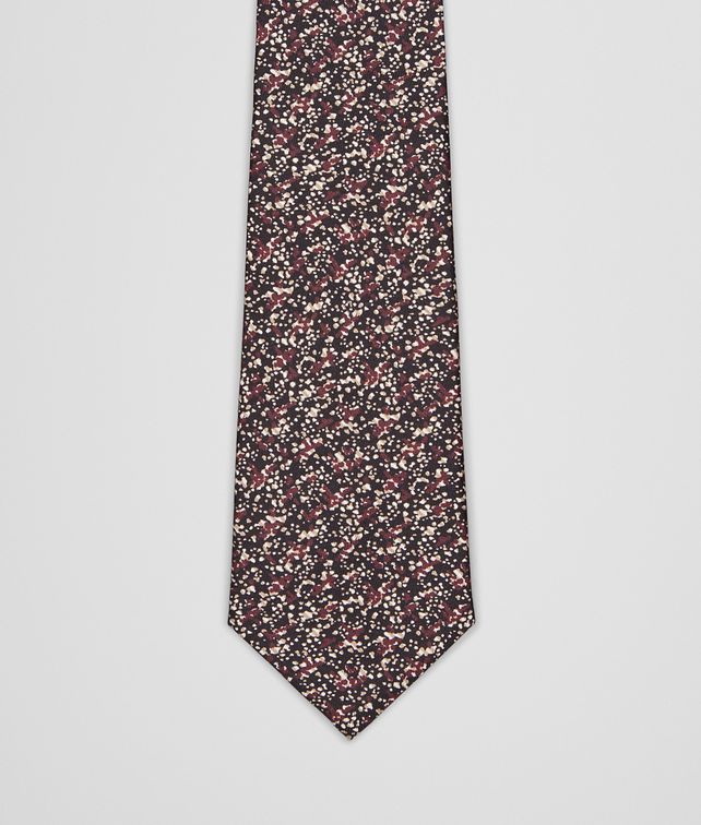 BOTTEGA VENETA Aubergine Black Silk Tie Tie or bow tie U fp