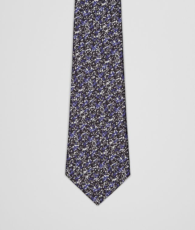 BOTTEGA VENETA Sapphire Black Silk Tie Tie or bow tie U fp