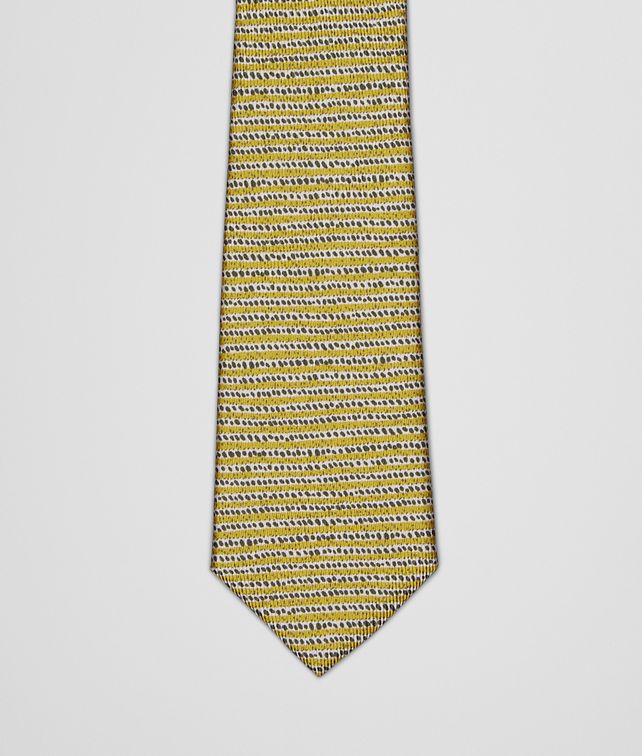 BOTTEGA VENETA TIE IN CITRON DARK GREEN SILK Tie or bow tie U fp