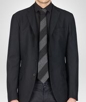 Bottega Veneta® Aubergine Medium Grey Wool Silk Tie Bottega Veneta® Aubergine Medium Grey Wool Silk Tie