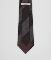 Bottega Veneta® Aubergine Medium Grey Wool Silk Tie Bottega Veneta® Aubergine Medium Grey Wool Silk Tie