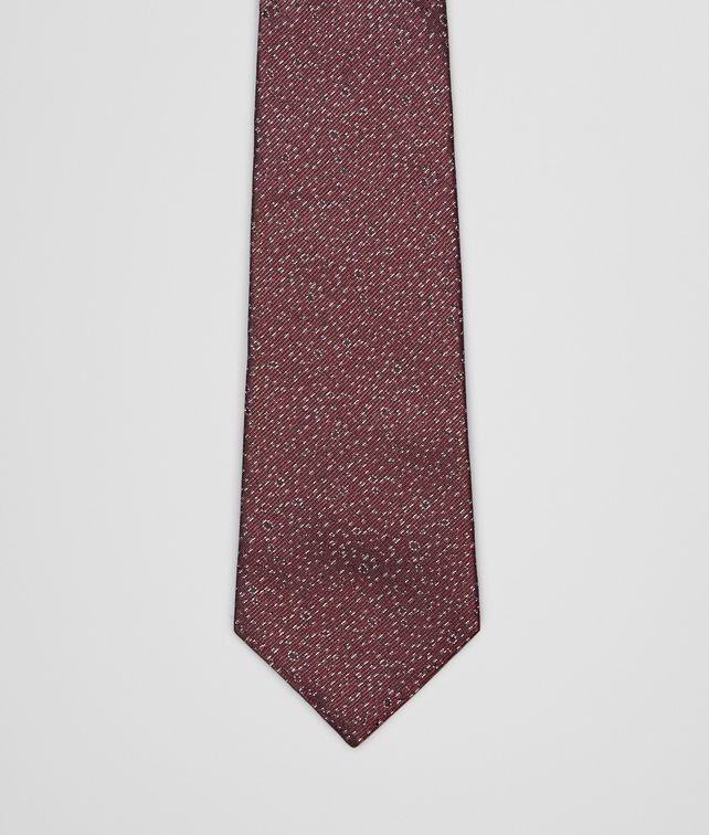 BOTTEGA VENETA Amaranth Medium Grey Silk Tie Tie or bow tie U fp