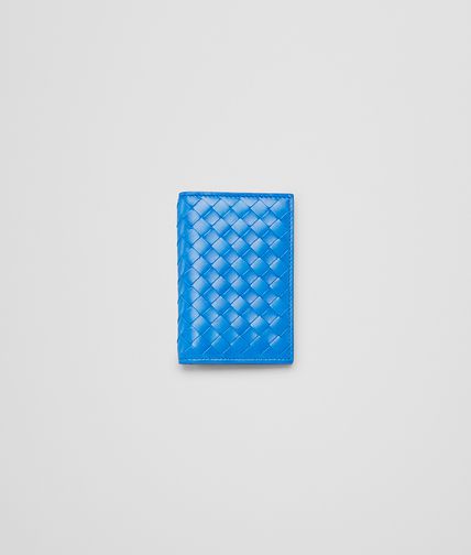 BOTTEGA VENETA - Signal Blue Intrecciato Vn Card Case