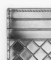 Bottega Veneta® NEW LIGHT GREY Intreccio Scolpito Spazzolato CARD CASE Bottega Veneta® NEW LIGHT GREY Intreccio Scolpito Spazzolato CARD CASE