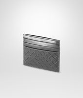 Bottega Veneta® NEW LIGHT GREY Intreccio Scolpito Spazzolato CARD CASE Bottega Veneta® NEW LIGHT GREY Intreccio Scolpito Spazzolato CARD CASE