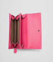 Bottega Veneta® Rosa Shock Intrecciato Nappa Continental Wallet Bottega Veneta® Rosa Shock Intrecciato Nappa Continental Wallet