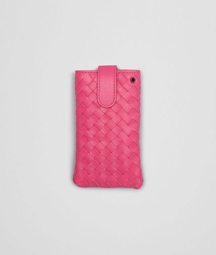 BOTTEGA VENETA - Rosa Shock Intrecciato Nappa iPhone Case