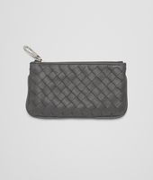 Bottega Veneta® NEW LIGHT GREY INTRECCIATO NAPPA KEY CASE Bottega Veneta® NEW LIGHT GREY INTRECCIATO NAPPA KEY CASE