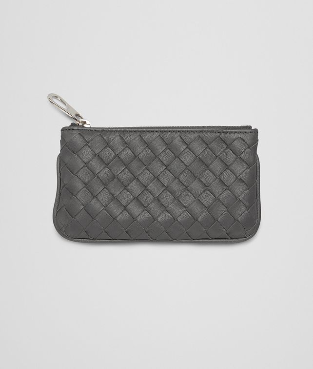 BOTTEGA VENETA PORTACHIAVI IN INTRECCIATO NAPPA NEW LIGHT GREY Portachiavi o Braccialetto E fp