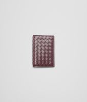 Bottega Veneta® Aubergine Intrecciato Vn Card Case Bottega Veneta® Aubergine Intrecciato Vn Card Case