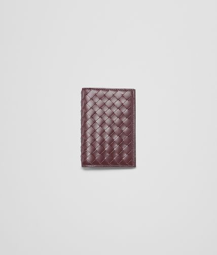 BOTTEGA VENETA - Aubergine Intrecciato Vn Card Case