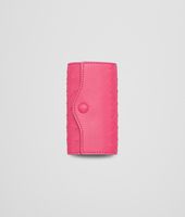 Bottega Veneta® ROSA SHOCK INTRECCIATO NAPPA KEY CASE Bottega Veneta® ROSA SHOCK INTRECCIATO NAPPA KEY CASE
