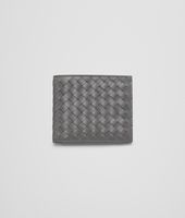 Bottega Veneta® PORTEFEUILLE MEDIUM GREY EN CUIR DE VACHETTE INTRECCIATO Bottega Veneta® PORTEFEUILLE MEDIUM GREY EN CUIR DE VACHETTE INTRECCIATO