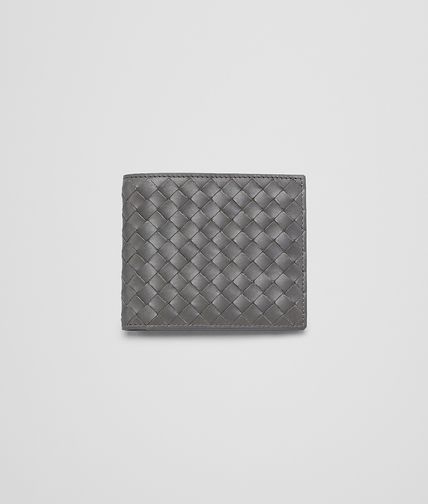 BOTTEGA VENETA - Medium Grey Intrecciato Vachette Wallet