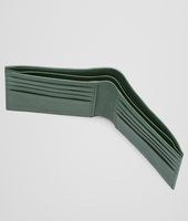 Bottega Veneta® Emerald Green Aubergine Edoardo Intrecciato Club Fumé Wallet Bottega Veneta® Emerald Green Aubergine Edoardo Intrecciato Club Fumé Wallet