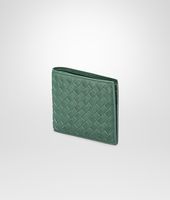 Bottega Veneta® Emerald Green Intrecciato Washed Lambskin Wallet Bottega Veneta® Emerald Green Intrecciato Washed Lambskin Wallet