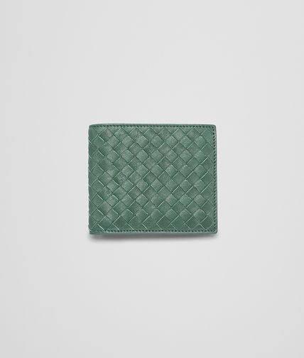 BOTTEGA VENETA - Emerald Green Intrecciato Washed Lambskin Wallet