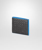 Bottega Veneta® Nero Signal Blue Intrecciato Washed Vintage Wallet Bottega Veneta® Nero Signal Blue Intrecciato Washed Vintage Wallet