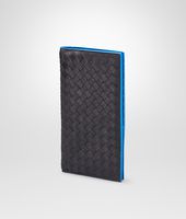 Bottega Veneta® Nero Signal Blue Intrecciato Washed Vintage Continental Wallet Bottega Veneta® Nero Signal Blue Intrecciato Washed Vintage Continental Wallet