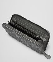 Bottega Veneta® New Light Grey Intrecciato Ayers Nappa Zip Around Wallet Bottega Veneta® New Light Grey Intrecciato Ayers Nappa Zip Around Wallet