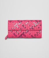 Bottega Veneta® CONTINENTAL PORTEMONNAIE AUS AYERS UND NAPPALEDER INTRECCIATO ROSA SHOCK Bottega Veneta® CONTINENTAL PORTEMONNAIE AUS AYERS UND NAPPALEDER INTRECCIATO ROSA SHOCK