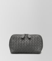 Bottega Veneta® New Light Grey Intrecciato Nappa Cosmetic Case Bottega Veneta® New Light Grey Intrecciato Nappa Cosmetic Case