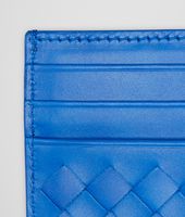Bottega Veneta® SIGNAL BLUE INTRECCIATO VN CARD CASE Bottega Veneta® SIGNAL BLUE INTRECCIATO VN CARD CASE
