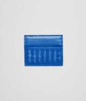 Bottega Veneta® SIGNAL BLUE INTRECCIATO VN CARD CASE Bottega Veneta® SIGNAL BLUE INTRECCIATO VN CARD CASE