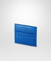Bottega Veneta® SIGNAL BLUE INTRECCIATO VN CARD CASE Bottega Veneta® SIGNAL BLUE INTRECCIATO VN CARD CASE